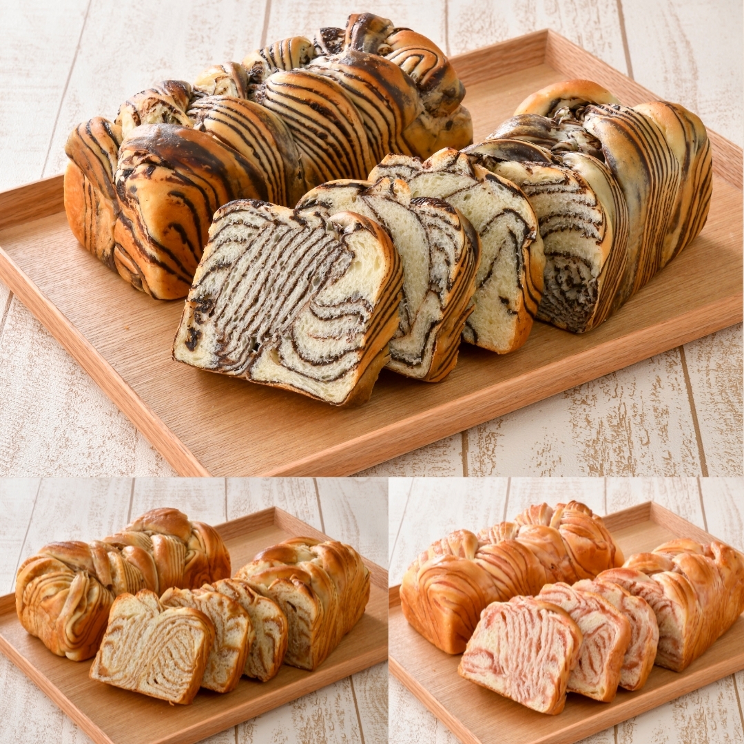 冷凍フラワーパンセット（チョコレート・メープル・ストロベリー