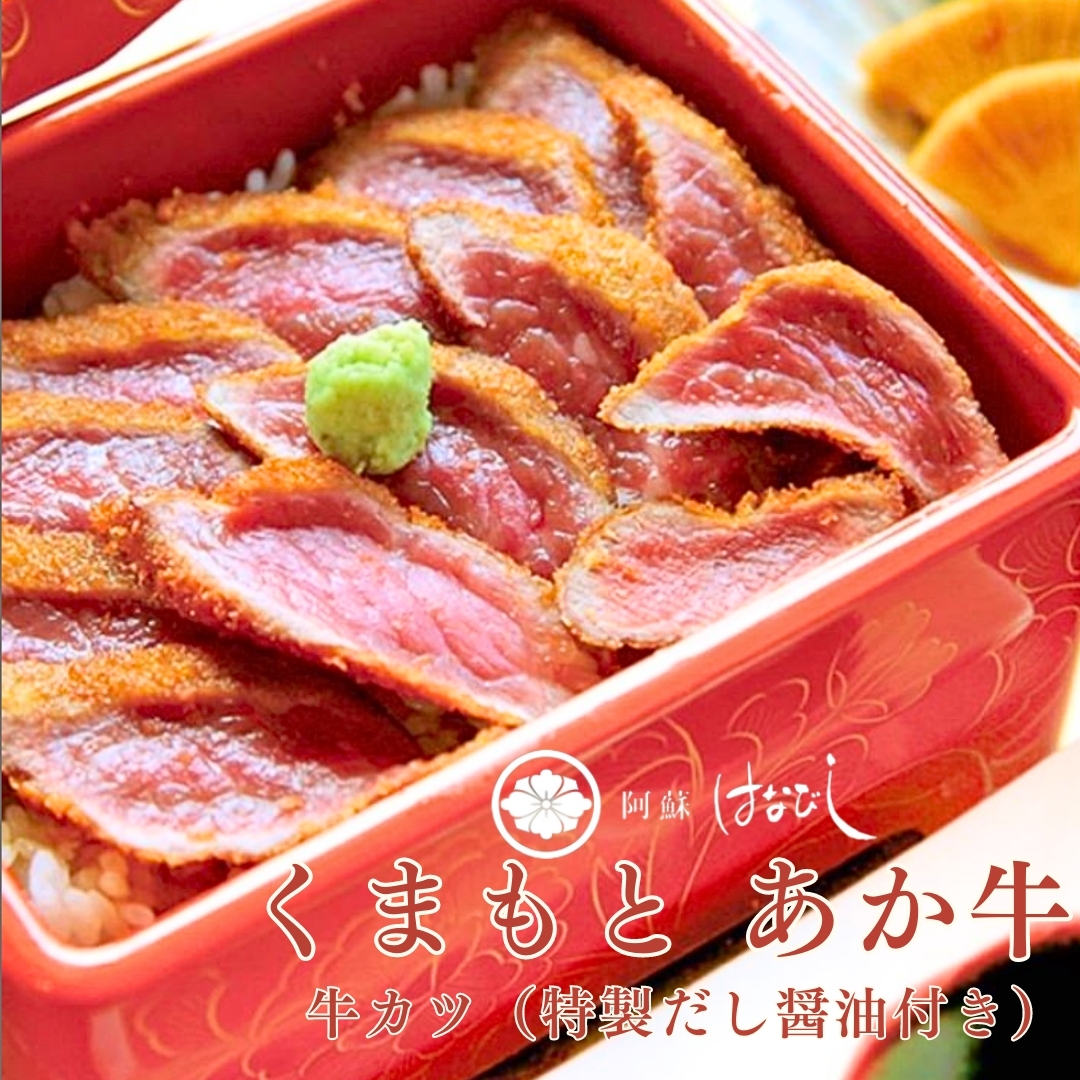 熊本産あか牛の牛カツ（特製だし醬油付き）100g×3 阿蘇はなびし