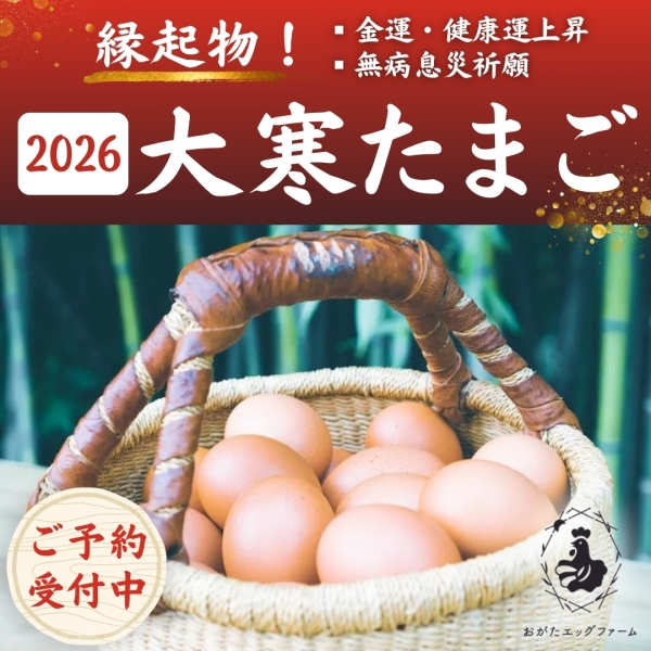 ＼縁起物！／【数量限定】2026年大寒たまご（Mサイズ・24個入）