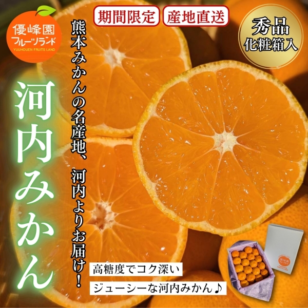 【贈答用】熊本県産河内みかん3.5㎏（秀品・化粧箱入）