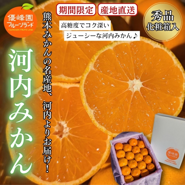 【贈答用】熊本県産河内みかん3.5㎏（秀品・化粧箱入）