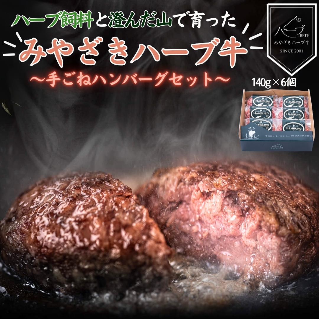 みやざきハーブ牛　手ごねハンバーグセット
