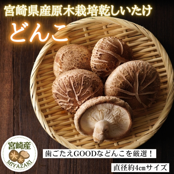 宮崎県産原木栽培乾しいたけどんこ180g(60g×3)