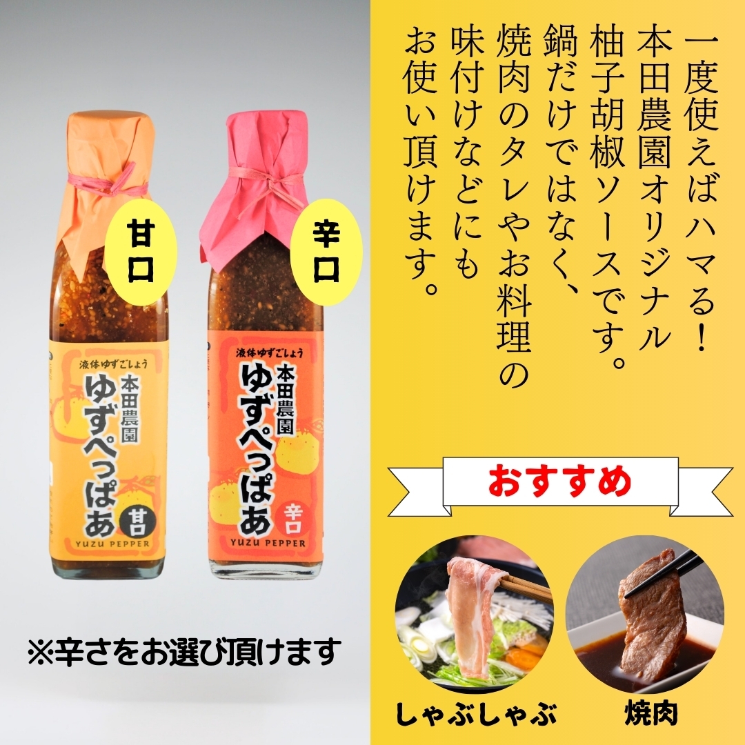 鍋におすすめ！柚子胡椒セット 本田農園
