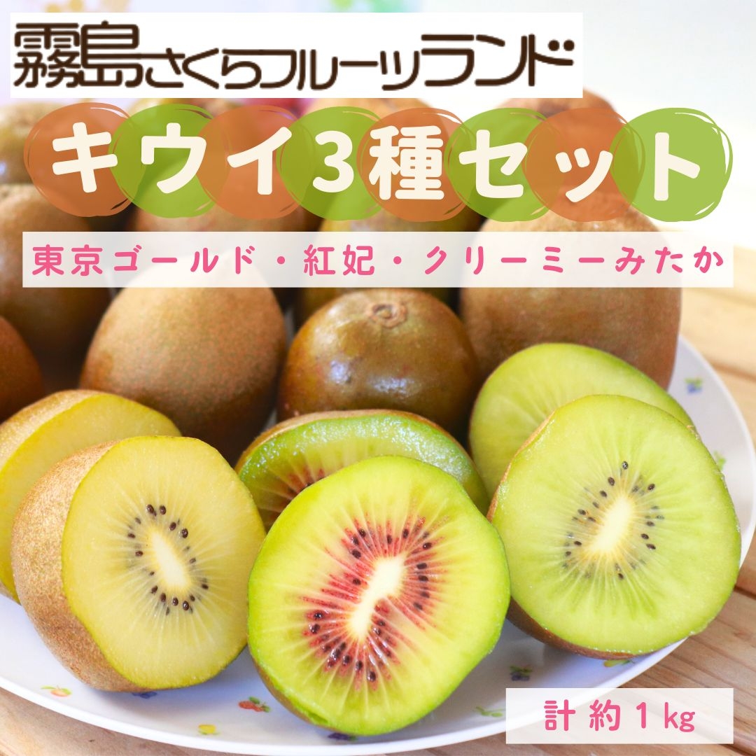 海外ブランド  鹿児島県産】キウイ3種セット（東京ゴールド・紅妃・クリーミー 果物