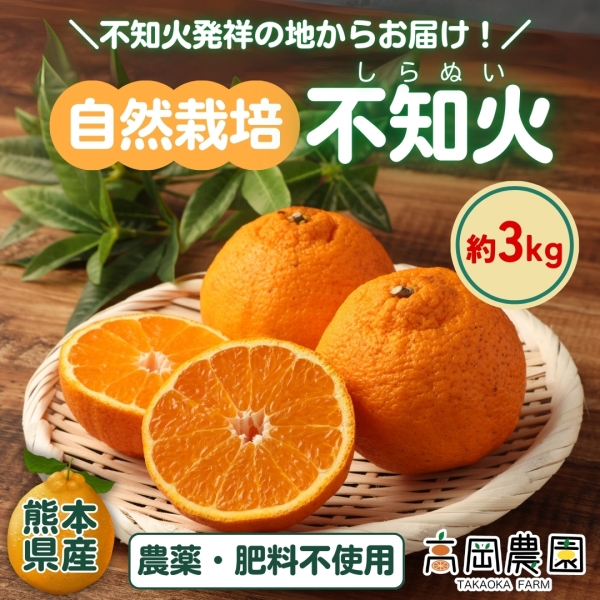 【熊本県産】自然栽培 不知火3㎏