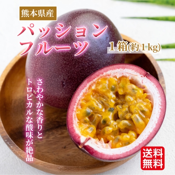 熊本県産パッションフルーツ『火の国パッション』 1kg (11～15玉)【送料無料】