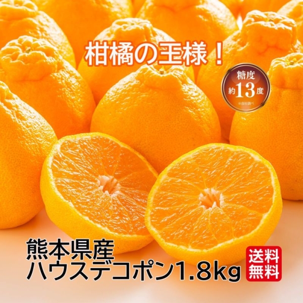 【送料無料】熊本県産 完熟ハウスデコポン（1.8kg・5kg）