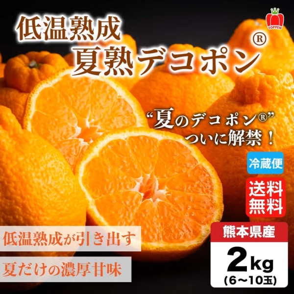 低温熟成 夏熟デコポン 約2kg（6～10玉入り）【送料無料】