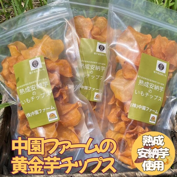 中園ファームの熟成安納いも【黄金いもチップス】
