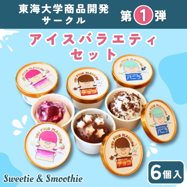 【東海大学商品開発サークル第1弾セット】アイスバラエティセット 6個