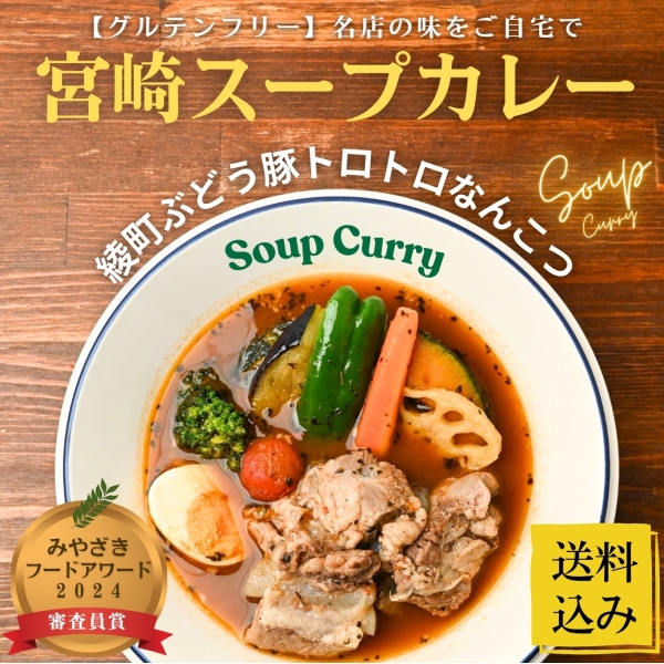 【宮崎名店の味】宮崎スープカレー 綾ぶどう豚トロトロなんこつ（送料込み）