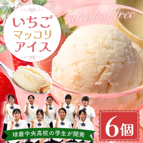 【熊本県錦町産いちご使用】いちごマッコリアイス6個入