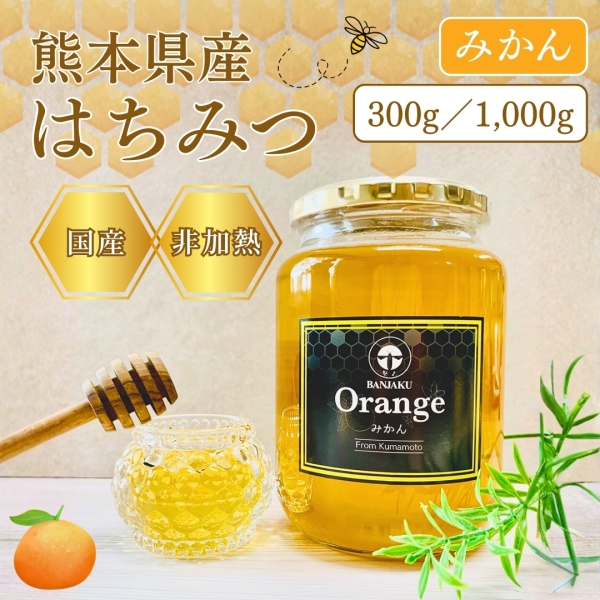 【非加熱】熊本県産はちみつ(みかん) 300g/1,000g