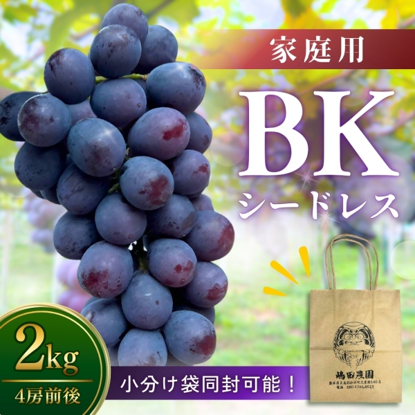 【家庭用】熊本県産BKシードレス 2kg■