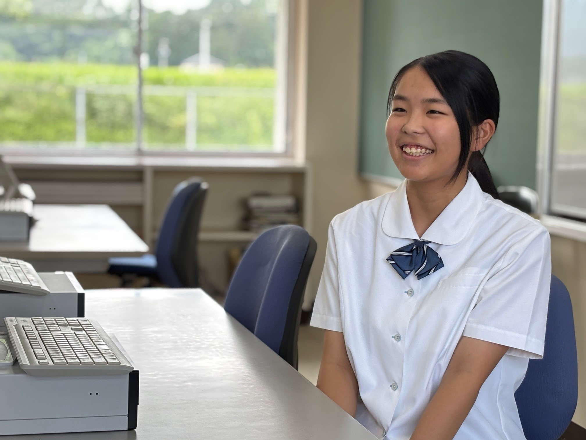 プロジェクトに取り組む球磨中央高校の班長・今村ひろかさん